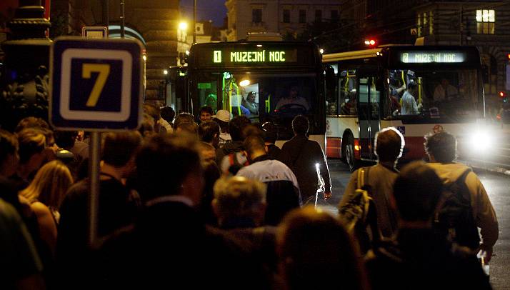 Šestý ročník Muzejní noci v Praze proběhl 20. června. Na snímku centrální přestupní stanice na Palachově náměstí.