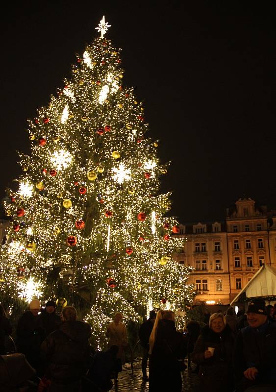 Vánoční atmosféra na Staroměstském náměstí.
