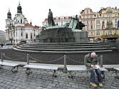 Pomník Mistra Jana Husa na Staromědstském náměstí v Praze.