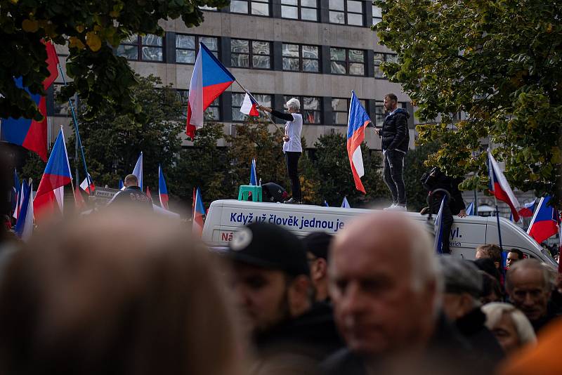 Demonstrace na Václavském náměstí, 28. září 2022