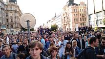 Demonstrace proti Marii Benešové a Andreji Babišovi 21. května 2019 na Václavském náměstí.