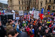 Protest zemědělců v Praze 7. března 2024.