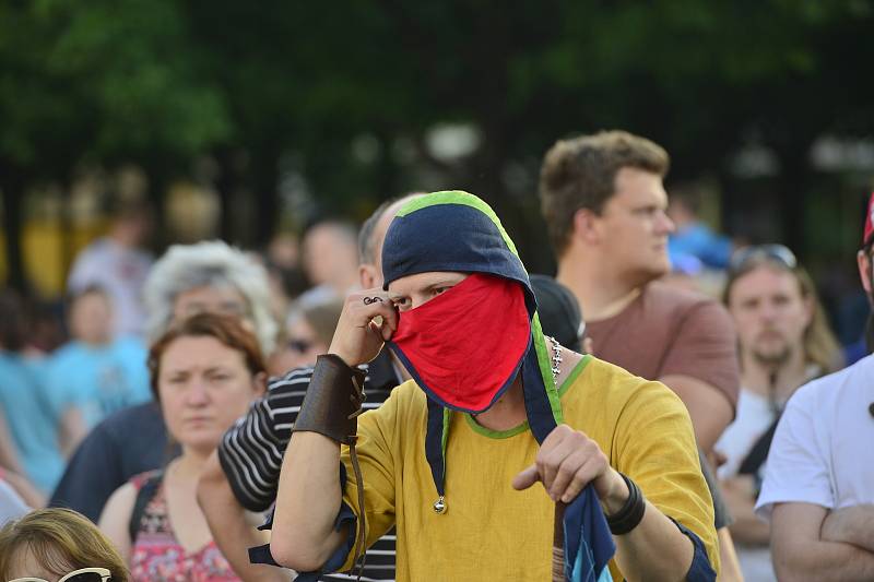 Demonstrace za živou kulturu v Praze 27. 7. 2020.