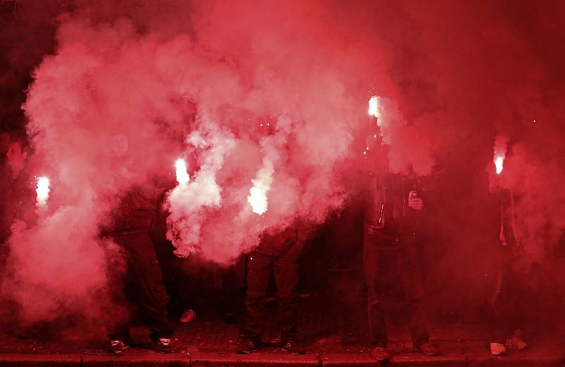 Oslavy Silvestra na Václavském náměstí.