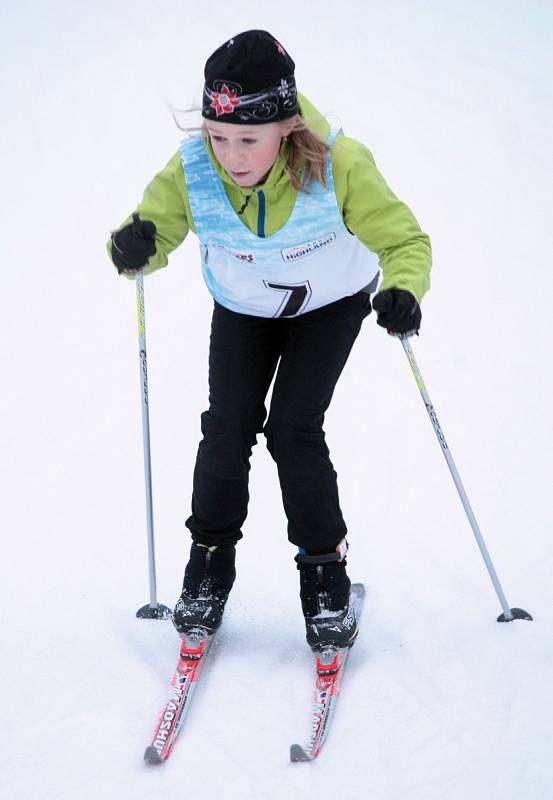 Pražský pohár v běhu na lyžích v Ski Parku Chuchle 4. února.