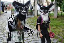 Furry sraz, setkání lidí ve zvířecích kostýmech, v Praze.
