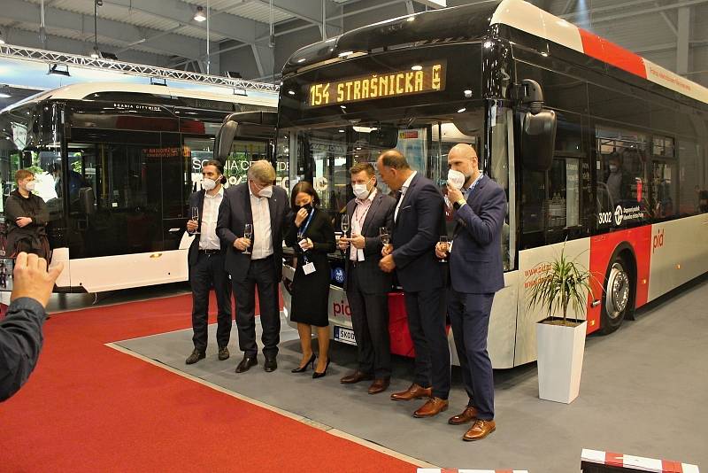 Představení nového modelu elektrobusu Škoda E’City, který bude vozit Pražany.