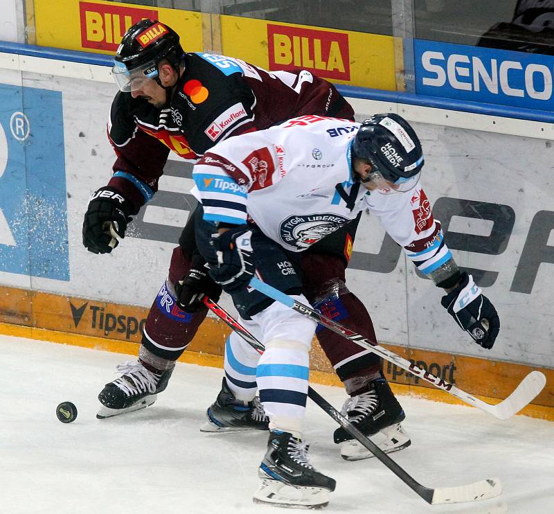 Druhý zápas semifinále play off Tipsport extraligy: HC Sparta - Bílí tygři Liberec 1:3