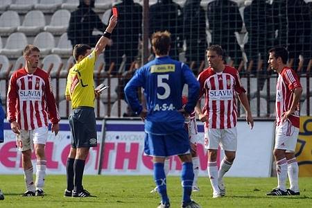  Fotbalové utkání 10. kola 1. Gambrinus ligy mezi tými FK Viktoria Žižkov a 1. FC Brno. 