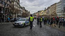 Demonstrace proti povinné vakcinaci, Praha 9. ledna 2022.