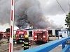 V Uhříněvsi hořela hala. Škoda je odhadnuta na 120 milionů