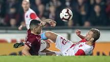 Zápas 14. kola FORTUNA:LIGY mezi Sparta Praha a Slavia Praha, hraný 4. listopadu v Praze.