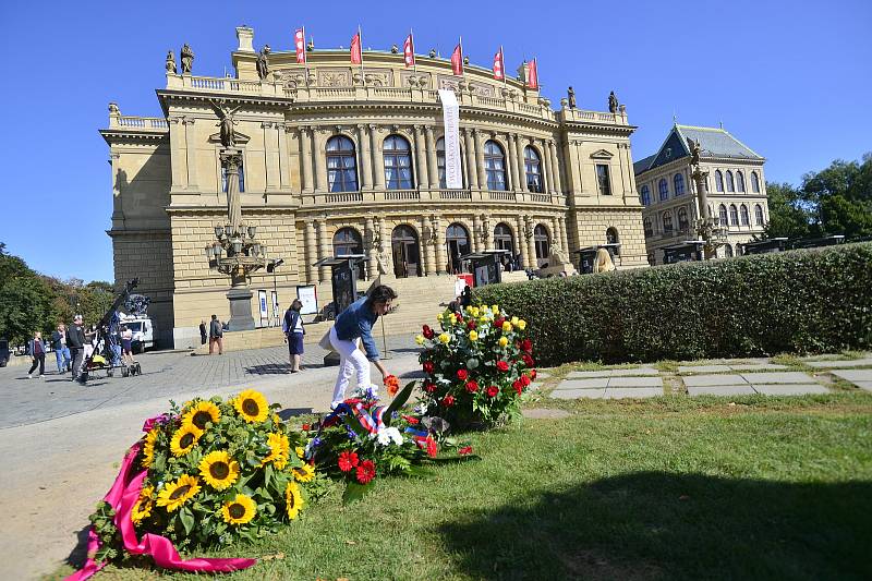 Rozloučení s režisérem Jiřím Menzelem v pražském Rudolfinu 18. září 2020.