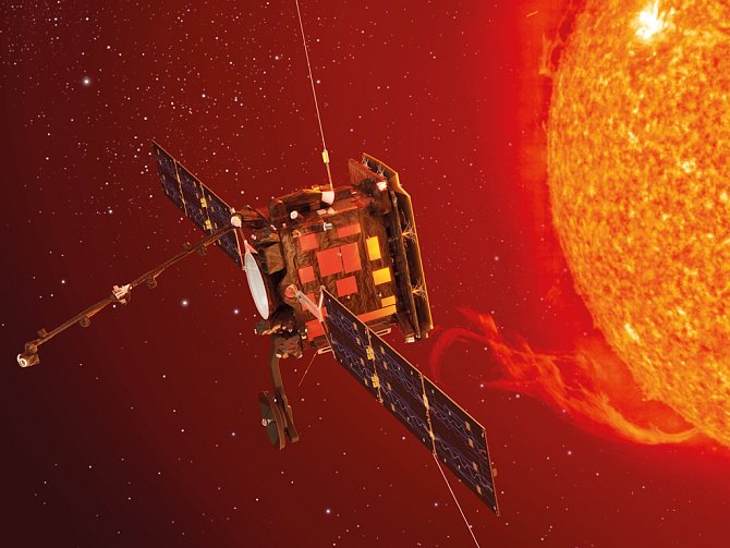 Solar Orbiter se Sluncem. 