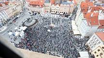 Dvaatřicáté výročí Sametové revoluce v Praze.