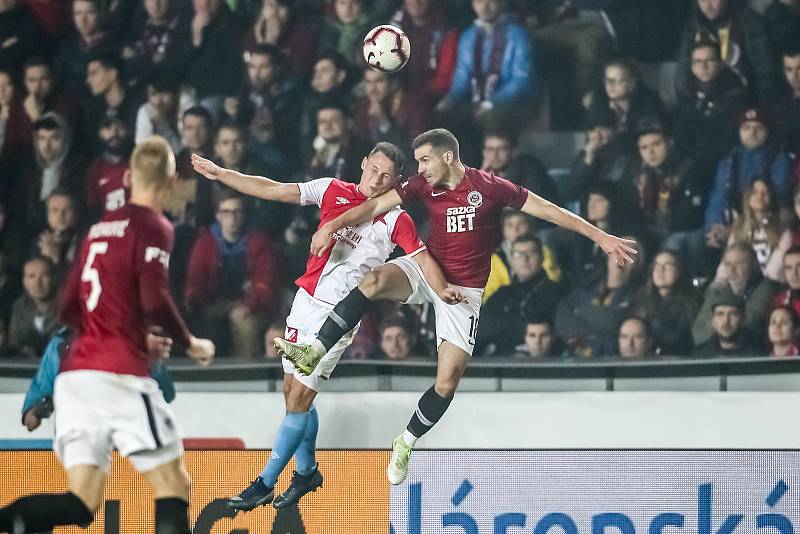 Zápas 14. kola FORTUNA:LIGY mezi Sparta Praha a Slavia Praha, hraný 4. listopadu v Praze.