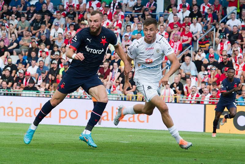 Fotbalisté Slavie Praha prohráli v úvodním kole nového ročníku FORTUNA LIGY na stadionu v Mladé Boleslavi s Hradcem Králové 0:1.