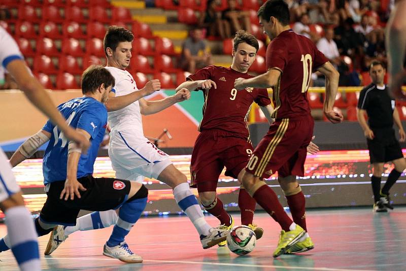 Češí akademici podlehli v semifinále MS ve futsalu Rusku 1:5, 9. července 2016.