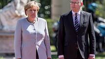 Návštěva německé kancléřky Angely Merkelové v Praze. 