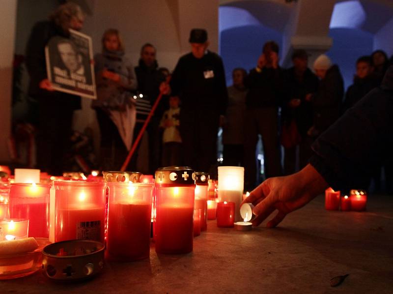 Výročí Sametové revoluce v Praze 17. listopadu.