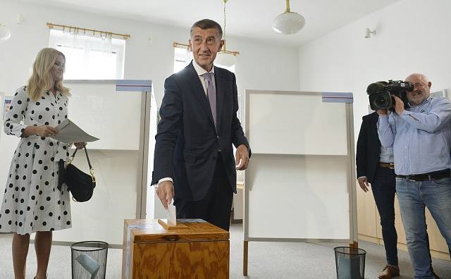 Andrej Babiš u voleb do Evropského parlamentu