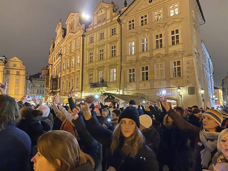 Shromáždění na podporu prezidentského kandidáta Petra Pavla.