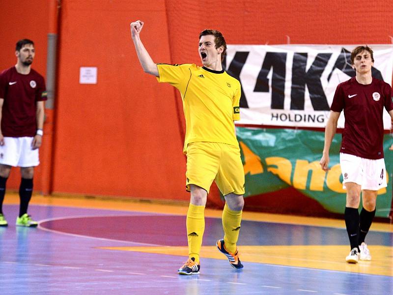 IV. zápas čtvrtfinále play off Chance futsal ligy: AC Sparta Praha - Nejzbach Vysoké Mýto 3:2 (2:1), 26. dubna 2016.