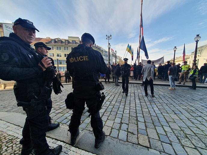 Demonstrace na Václavském náměstí 28. října 2022