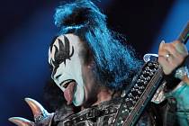 Z koncertu kapely Kiss v O2 Areně v Praze.