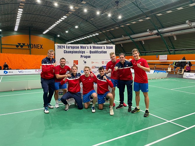 Český badmintonový tým.