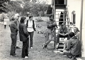 Rodinné setkání Loučímových při první návštěvě sestry-emigrantky v Československu v roce 1980.