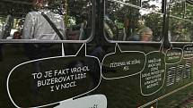 Tramvaj inspirovaná reálnými výmluvami černých pasažérů,které nasbírali revizoři pražského dopravního podniku.To je Vymlouvačka.