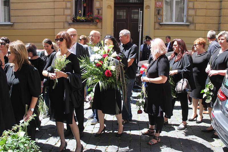 Pohřeb Věslava Michalika v Praze.