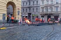 Dopravní podnik (DPP) zahájil v centru Prahy další etapu opravy tramvajových kolejí. Ilustrační foto.