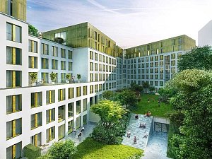 Soukromý developer Karlín Group staví v Holešovicích studentské bydlení.