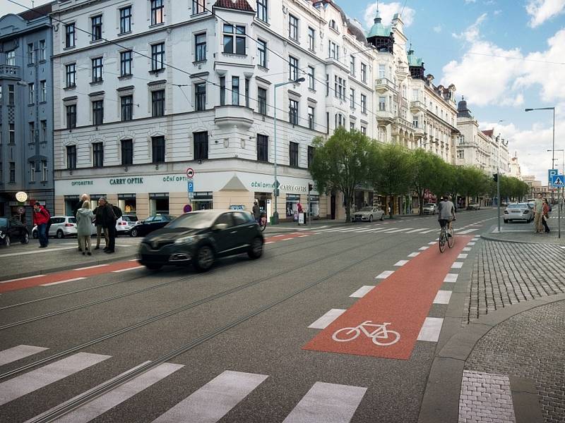 Rušné ulice Veletržní a Dukelských hrdinů by měly do budoucna poskytnout více prostoru pro chodce a cyklisty. Jejich prostor by měla oživit i nová stromořadí. 