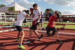 Trénink v olympijském parku vedli boxeři z oddílu Pražský Rohovník, trenér Michal Soukup, mládežníci Adam Marcin a Samuel Klabeneš.