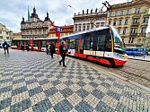 Malá Strana - Malostranské náměstí, obnovený provoz tramvají.