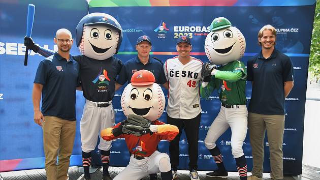 Do startu baseballového mistrovství Evropy v Česku zbývá sto dní. Pořadatelé představili maskoty i trojici ambasadorů šampionátu.