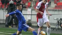 Úvodní zápas 2. kola vyřazovací fáze Evropské ligy 18. února 2021: Slavia - Leicester