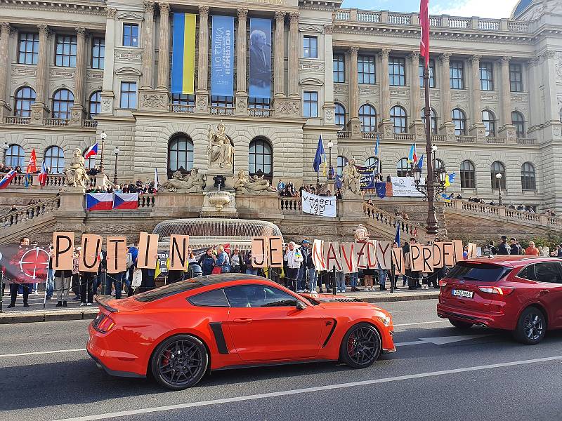 Demonstrace na Václavském náměstí 28. října 2022