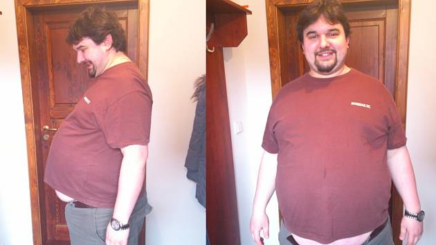 REŽISÉR Tomáš Magnusek začíná hubnout: 178 cm, 144 kg, BMI 45,4. Diagnóza: morbidní obezita. Doporučeno: dieta StředaForm + denně nachodit 10 tisíc kroků. Kontrola opět v červnu.