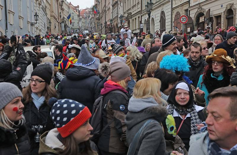 Malostranský masopust v sobotu 10.února 2018.