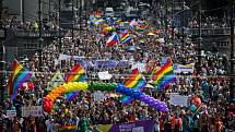 Prahou prošel 16. srpna 4. ročník Prague Pride.