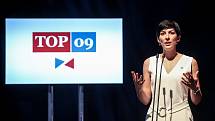 TOP 09 představila 30. května v Praze svoji volební kampaň do podzimních voleb. Na snímku Markéta Pekarová Adamová.