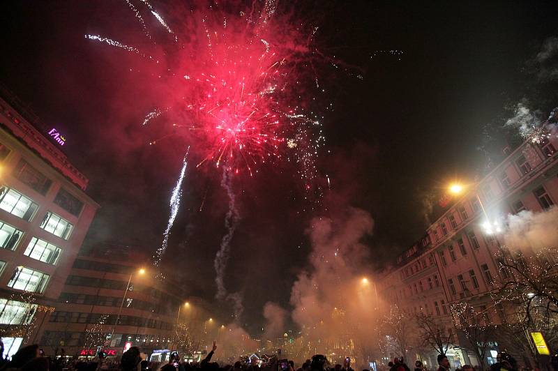 Novoroční oslavy v centru Prahy 1.ledna