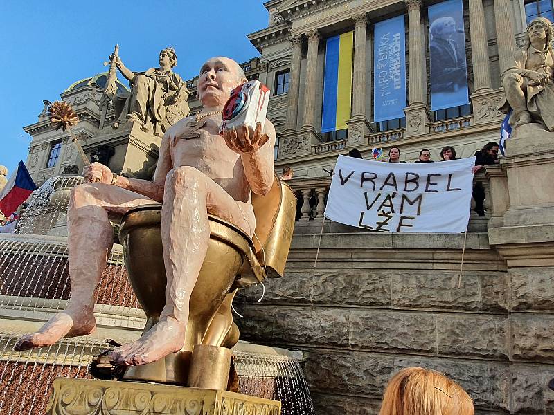 Demonstrace na Václavském náměstí 28. října 2022