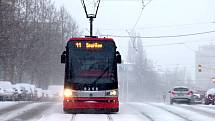 Praha má první sněhovou nadílku této zimy.