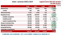 Statistika kriminality za loňský rok. Infografika. 