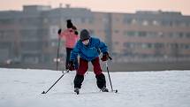 Běžkařský Skipark na pražském Vypichu.